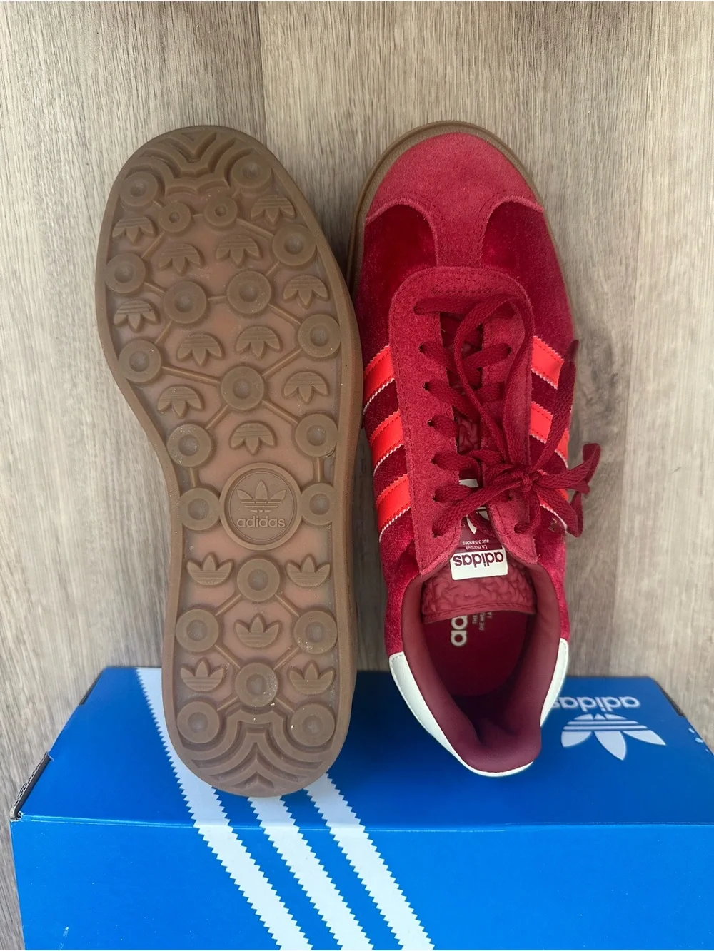 adidas Gazelle Platform Sneakers - Red